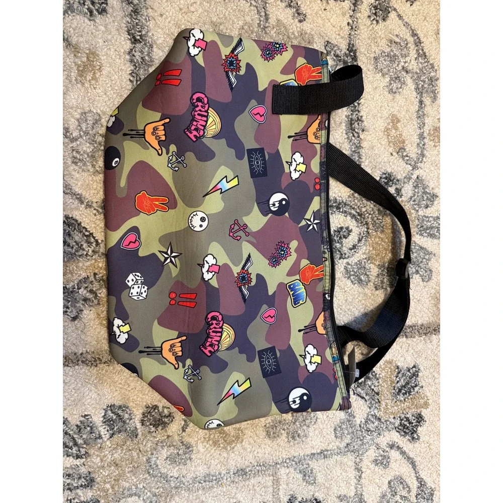 iScream Camo Patchwork Crossbody Bag Messenger Bag‎ Orange Lined